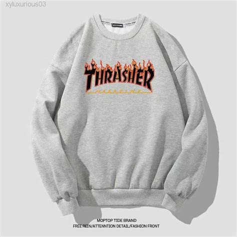 Trapstar Letter Hoodies Mens American Hiphop Loose Round Neck Versatile ...