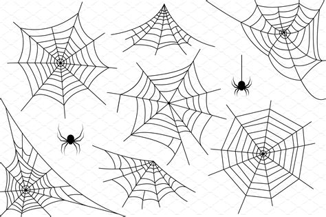Ai+PNG..Halloween spider web. Vector | Decorative Illustrations ~ Creative Market