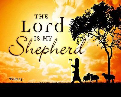 THE LORD IS MY SHEPHERD PSALM 23 CHRISTIAN RELIGIOUS VERSE METAL WALL ...