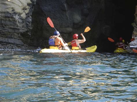 Kayak Adventure | Amy and Bryan paddling into a cave at La J ...