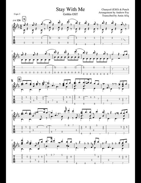 Stay With Me sheet music for Guitar download free in PDF or MIDI