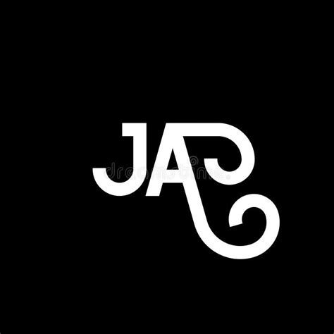 JA Letter Logo Design on Black Background. JA Creative Initials Letter ...