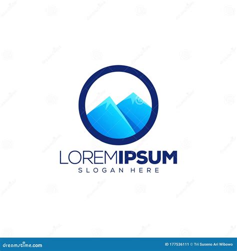 Colorful Mountain Logo Design Vector Illustrations Stock Illustration - Illustration of alpine ...