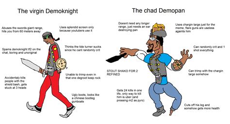 Virgin demoknight vs chad demopan : r/tf2