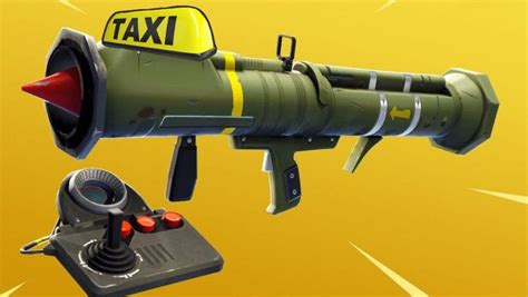 A Fortnite player flies on Guided Missiles across the entire map