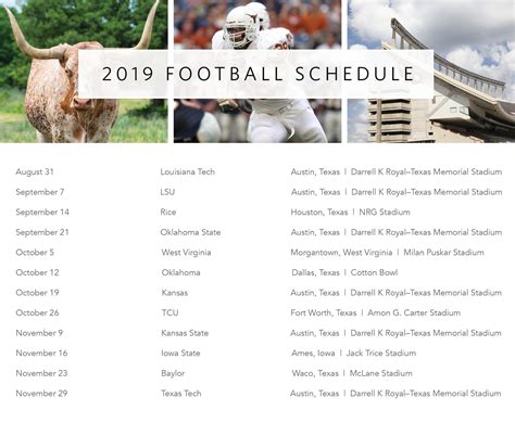 GOT GAME: UT Football Schedule + Where to Watch - Gottesman Residential ...