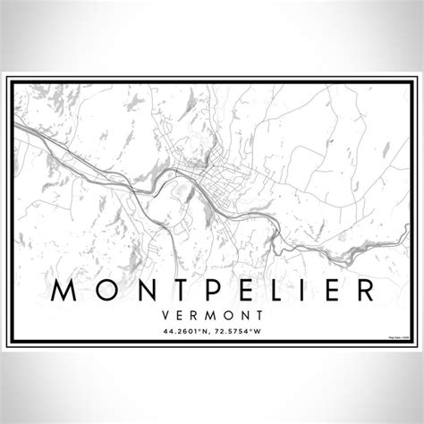 Montpelier - Vermont Map Print in Classic — JACE Maps