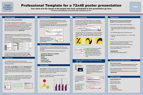 Powerpoint Poster Template A3 Size A4 Ppt A1 Academic Free Inside ...