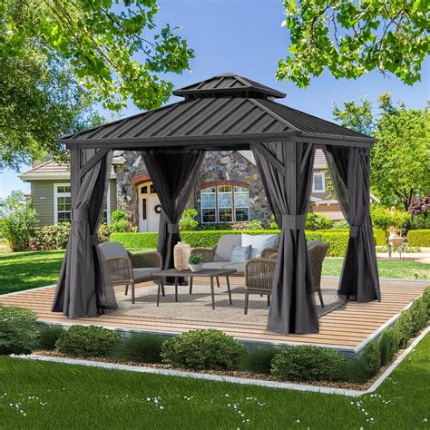 Amazon.com : ABCCANOPY Hardtop Gazebo 8x8 - Outdoor Metal Hard Top ...