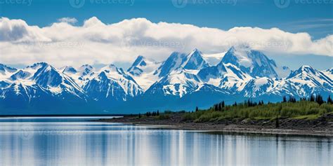 Alaska mountain range wilderness nature landscape snowy mountains ...