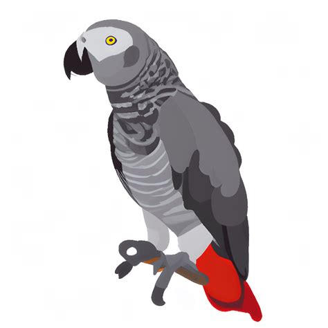 African Grey Parrot Clipart · Creative Fabrica