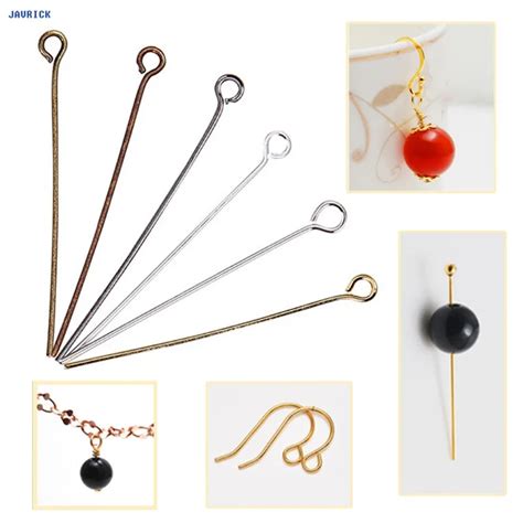 JAVRICK 300Pcs Jewelry Basics Metal Eye Pins Needles Findings 9 Headpins Jewelry Making-in ...