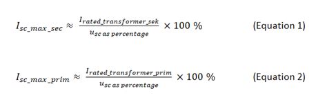 Estimation of the maximum short-circuit current Ik_max of a transformer.