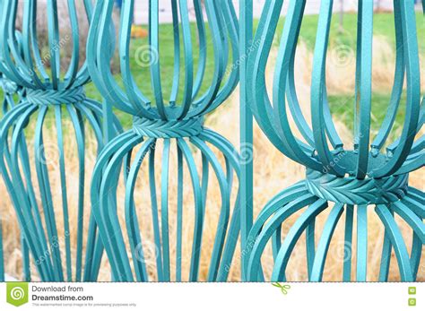 Beautiful Wrought Fence. Image of a Decorative Cast Iron Fence. Metal Fence Stock Photo - Image ...