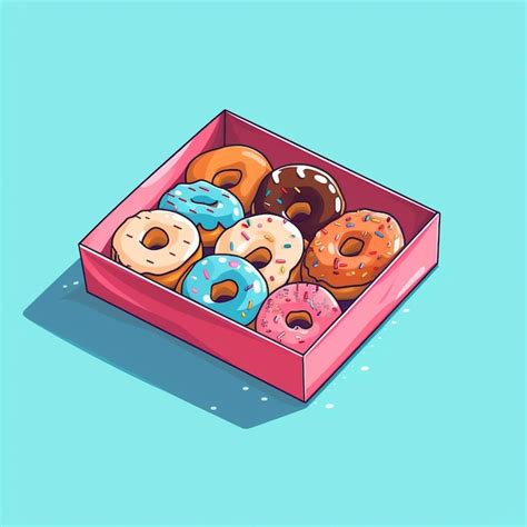 Premium AI Image | donut clip art vector flat