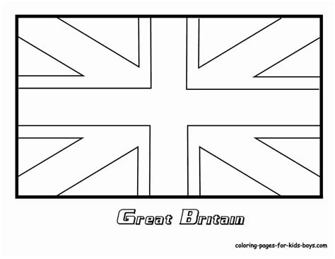 British Flag Coloring Page Union Jack Free Outstanding England | Auguri ...