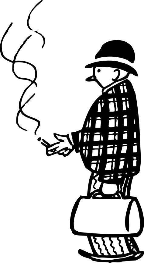 smoking man cartoon png - Clip Art Library