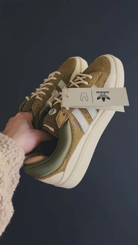 Bad Bunny adidas Campus Olive | Trendy shoes sneakers, Hype shoes ...