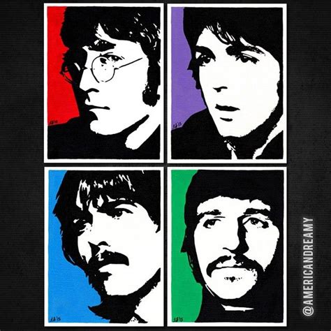 The Beatles Pop Art Black And White