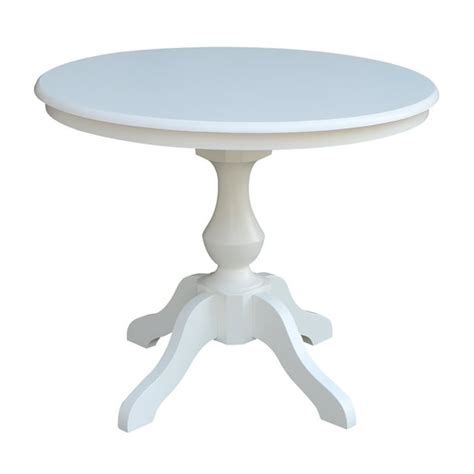 36" Round Top Pedestal Dining Table - White - Walmart.com - Walmart.com