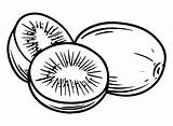 Kiwi Fruit Coloring Page sketch template