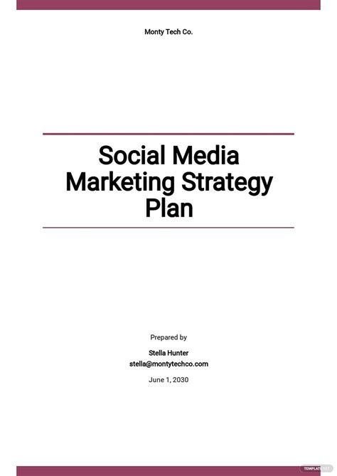 Social Media Marketing Strategy Plan Template - Google Docs, Word, Apple Pages, PDF | Template.net