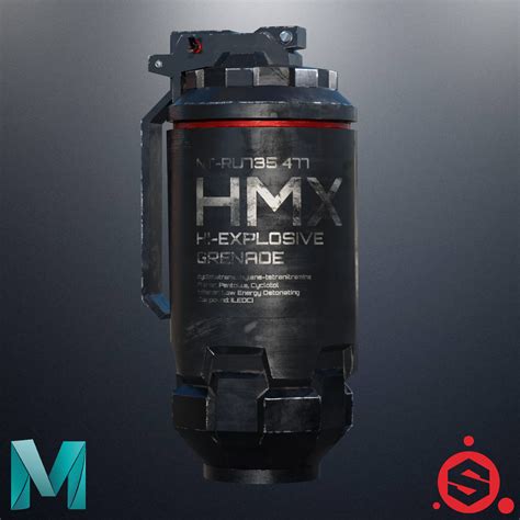 ArtStation - HMX Hi-Explosive Grenade