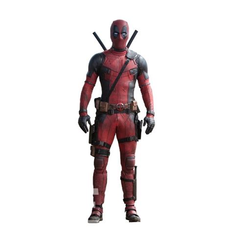 deadpool cosplay costume replica with swords for adult and kids