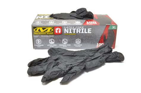 Mechanix Wear Black Nitrile Gloves (Box of 100)