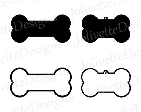 Bone Dog Dog Bone Tag Dog Tag Bones Clip Art Clipart | Etsy