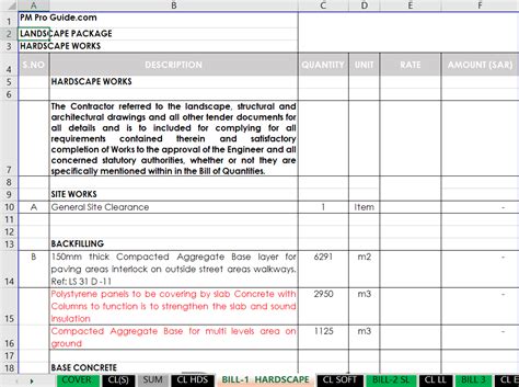 Bill of Quantities BOQ Excel Template Free Download | PM Pro Guide