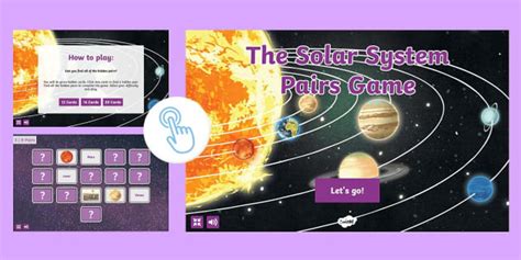 The Solar System Interactive Pairs Game - Primary Aged Students