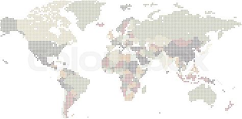 Dotted World map of square dots | Stock vector | Colourbox