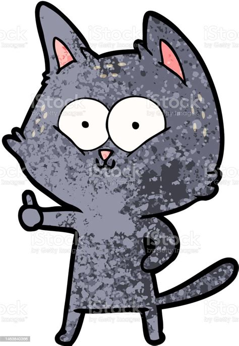 Cartoon Cat Giving Thumbs Up Stock Illustration - Download Image Now - Animal, Art, Art Product ...