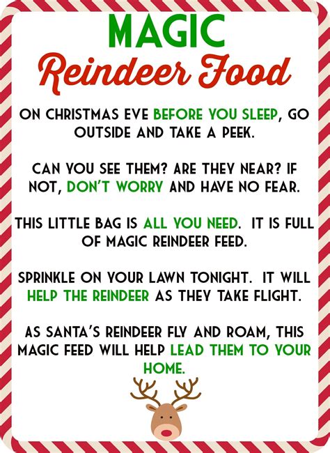 Reindeer Food Poem Free Printable | Free Printable