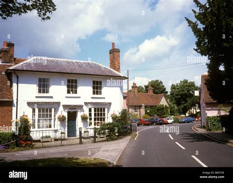 UK England Essex Constable Country East Bergholt village Stock Photo - Alamy