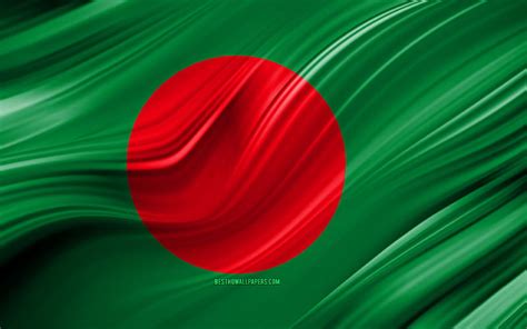 Bangladesh flag, Asian countries, 3D waves, Flag of Bangladesh ...