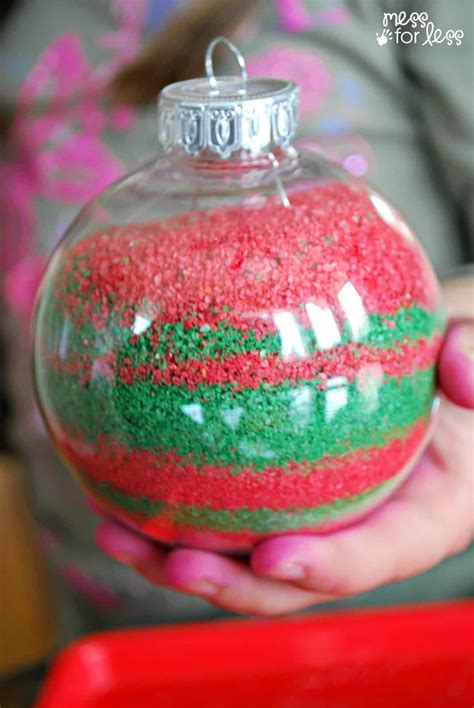 Kids Homemade Christmas Ornaments - Mess for Less