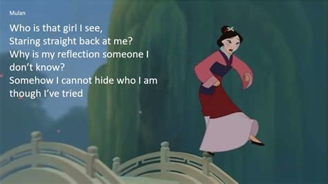 Reflection (Mulan 1998) - Lyrics - YouTube