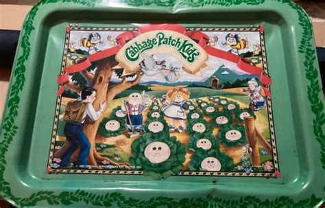 VTG CABBAGE PATCH Kids TV Snack Tray with Folding Legs 1983 Appalachian Artworks $18.00 - PicClick