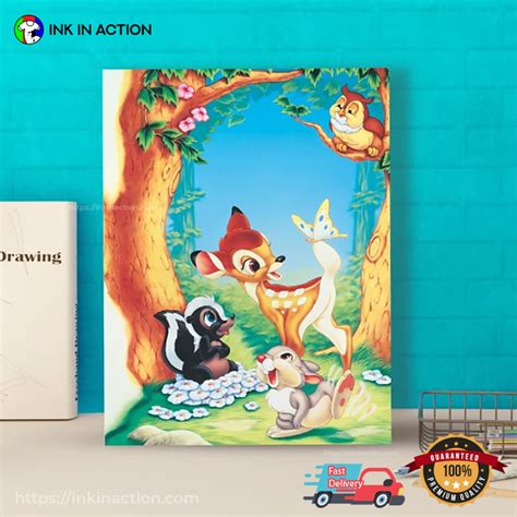 Bambi Disney Poster Cartoon Posters For Kids - Ink In Action