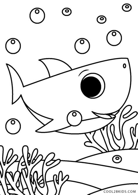 Free Printable Baby Shark Coloring Pages For Kids in 2021 | Shark ...