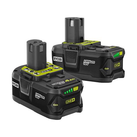 RYOBI 18-Volt ONE+ Lithium-Ion Battery Pack 4.0 Ah (2-Pack)-P145 - The Home Depot