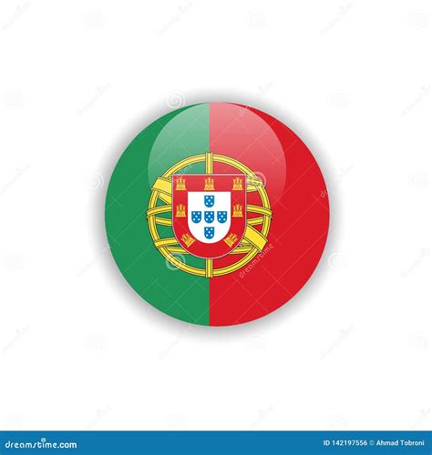 Diseño De La Plantilla Del Vector De La Bandera De Portugal Del Botón ...