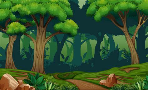 Dense Forest Background Clipart