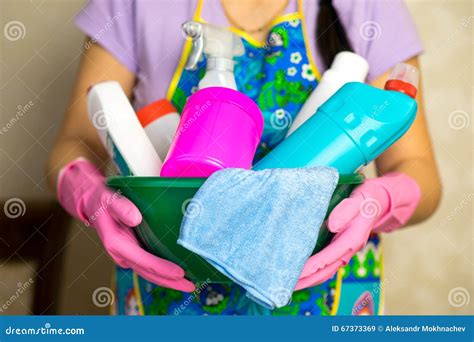 Household Chemicals. the Means for Cleaning the House Stock Image ...