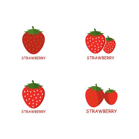 Strawberry logo template vector icon illustration 14884378 Vector Art at Vecteezy