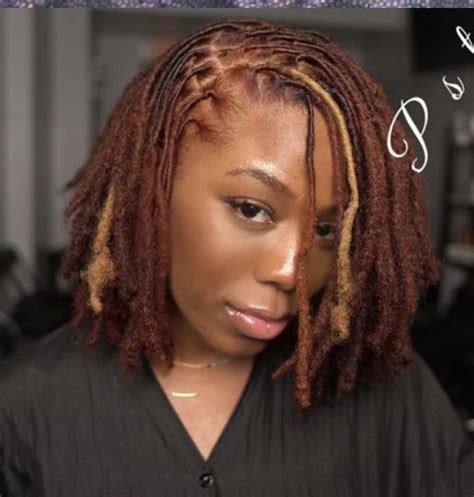 I love this hair color | Short locs hairstyles, Faux locs hairstyles ...