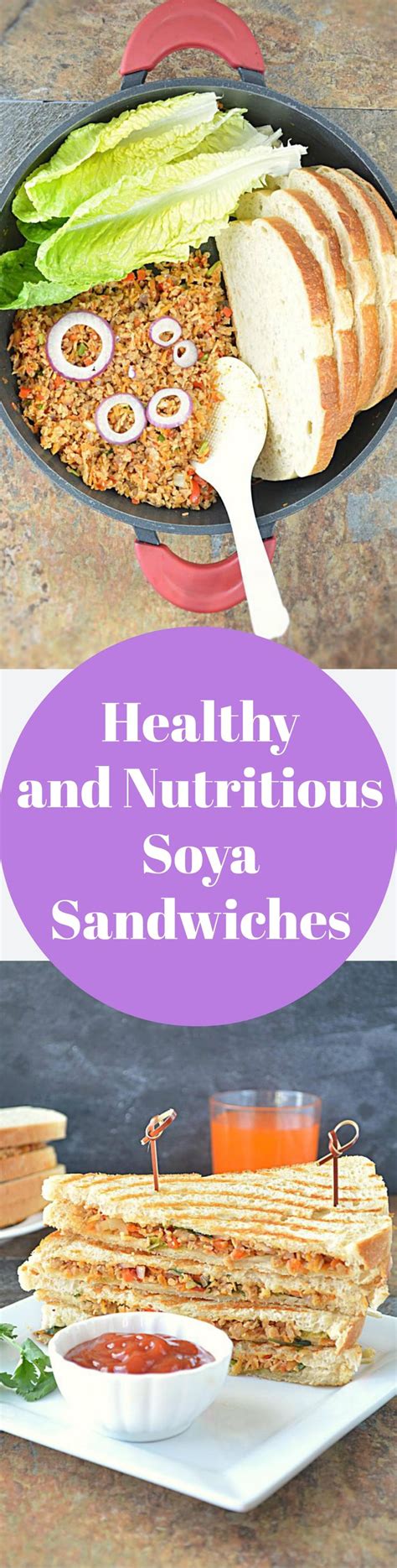 Healthy Soya Sandwich - Delicious protein- rich, healthy breakfast sandwich made with soya ...