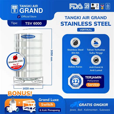 Tandon Air Stainless Grand Vertikal 5700 Liter